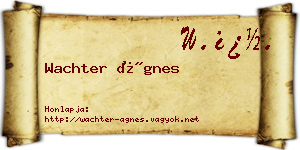Wachter Ágnes névjegykártya